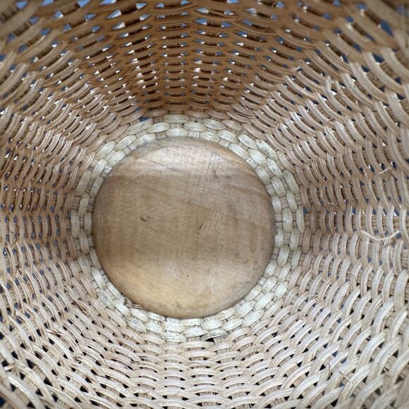 Vintage Nantucket Baskets Handcrafted Woven Swing Handle Set of 2 Boho Farmhouse - Picture 9 of 12